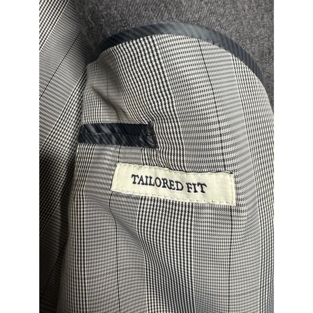 Jos A Bank 1905 Tailored Fit Gray Wool‎ Blazer Sport Coat Mens 42L 36W
